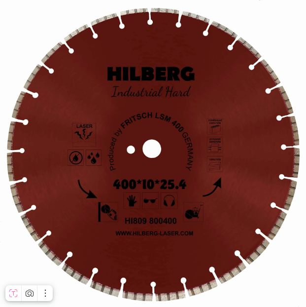 Диск алмазный сегментный-турбо Hilberg Industrial Hard Laser 400*10*25.4/12